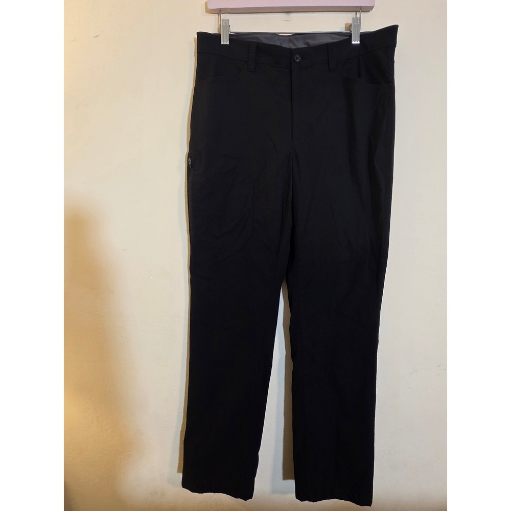 Eddie Bauer Mens Fleece Lined Tech Pants Black 34x34 Hiking Outdoor C3053078